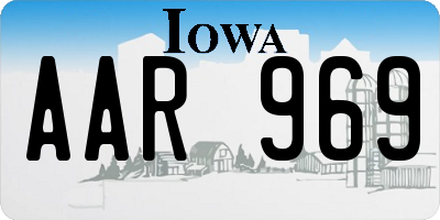 IA license plate AAR969