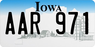IA license plate AAR971