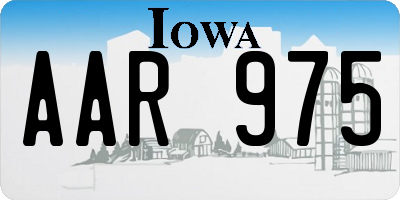 IA license plate AAR975
