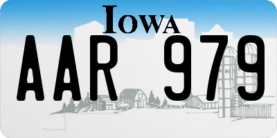 IA license plate AAR979