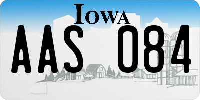 IA license plate AAS084