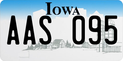 IA license plate AAS095