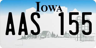 IA license plate AAS155