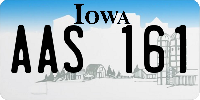 IA license plate AAS161
