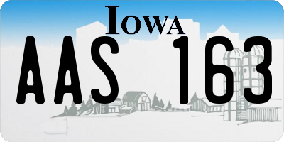 IA license plate AAS163