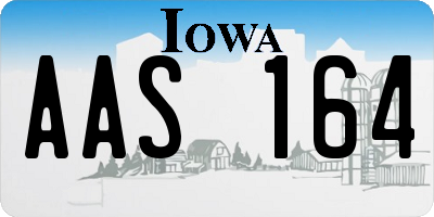 IA license plate AAS164