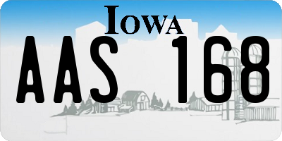 IA license plate AAS168