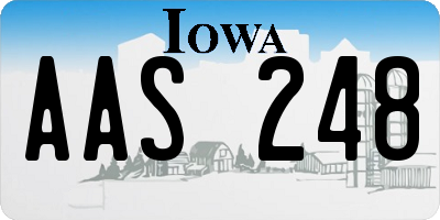 IA license plate AAS248