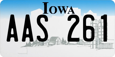IA license plate AAS261