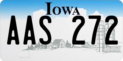 IA license plate AAS272
