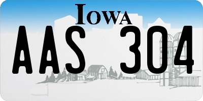IA license plate AAS304