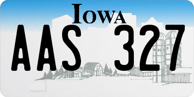 IA license plate AAS327