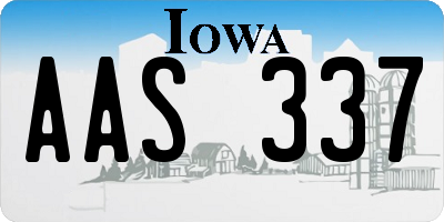IA license plate AAS337