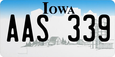 IA license plate AAS339