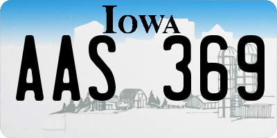 IA license plate AAS369