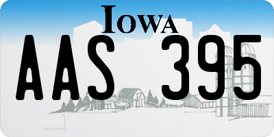 IA license plate AAS395