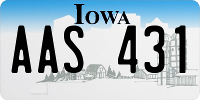 IA license plate AAS431