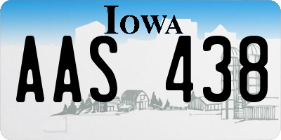 IA license plate AAS438