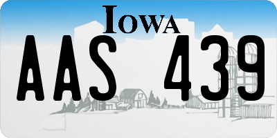 IA license plate AAS439