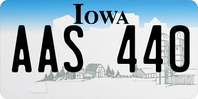 IA license plate AAS440