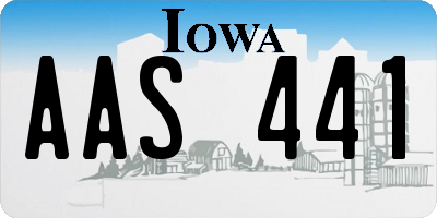 IA license plate AAS441