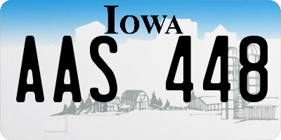 IA license plate AAS448