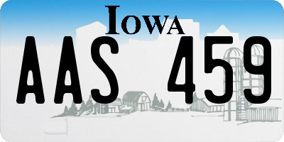 IA license plate AAS459