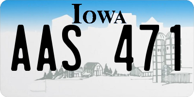 IA license plate AAS471