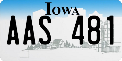 IA license plate AAS481