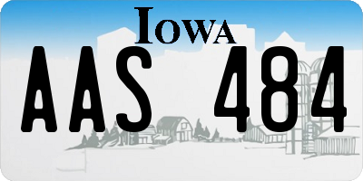 IA license plate AAS484