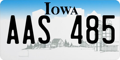IA license plate AAS485
