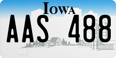 IA license plate AAS488