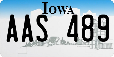 IA license plate AAS489