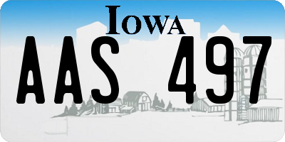 IA license plate AAS497