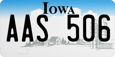 IA license plate AAS506