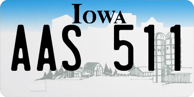 IA license plate AAS511