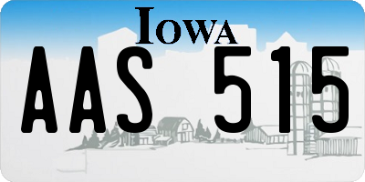 IA license plate AAS515