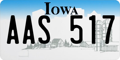 IA license plate AAS517