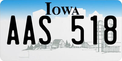 IA license plate AAS518
