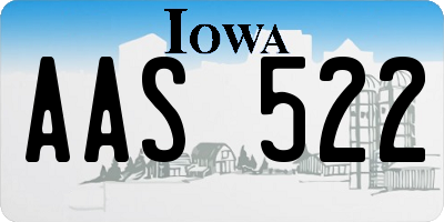IA license plate AAS522