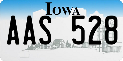 IA license plate AAS528