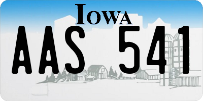 IA license plate AAS541