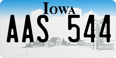 IA license plate AAS544