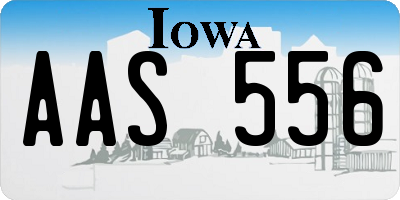 IA license plate AAS556