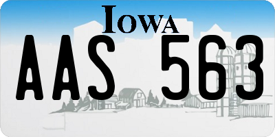 IA license plate AAS563