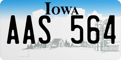 IA license plate AAS564