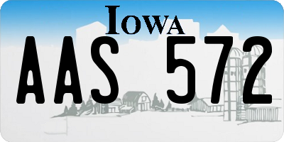 IA license plate AAS572