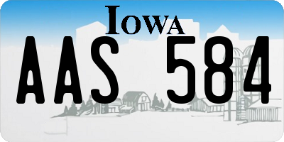 IA license plate AAS584