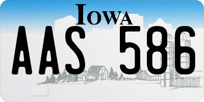 IA license plate AAS586