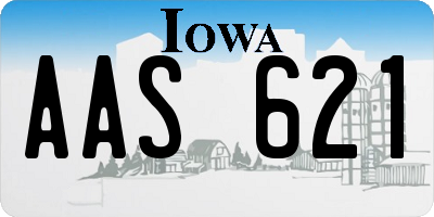 IA license plate AAS621
